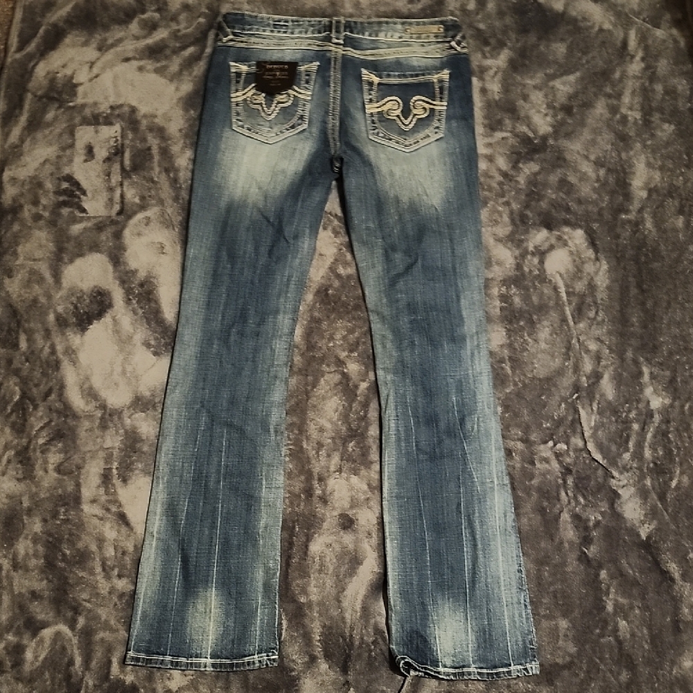 Express Women's Faded Blue Boot Cut Jeans